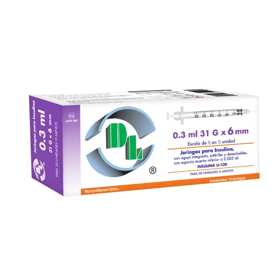 Las Jeringas DL están fabricadas con materiales plásticos grado médico, no tóxicos y libres de látex por lo que no provocan reacciones tisulares, el acero inoxidable es austenítico equivalente al tipo AISI 304. Son estériles, desechables, libres de pirógenos y están ensambladas con agujas que bajo condiciones normales de uso, no producen sustancias tóxicas. En Jeringas para vacunación de 1ml, CORPORATIVO DL presenta un émbolo de seguridad que garantiza la inutilización de las mismas, así mismo le ofrece una aguja para cada necesidad, mismas que poseen excelentes acabados y ángulos que aseguran una fácil penetración, disminuyendo el dolor.